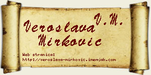 Veroslava Mirković vizit kartica